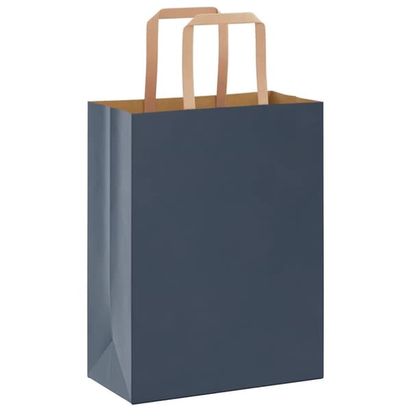 vidaXL Kraftpapperspåsar 50 st med handtag blå 21x11x28 cm