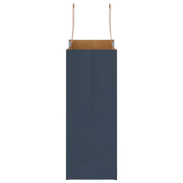 vidaXL Kraftpapperspåsar 50 st med handtag blå 21x11x28 cm