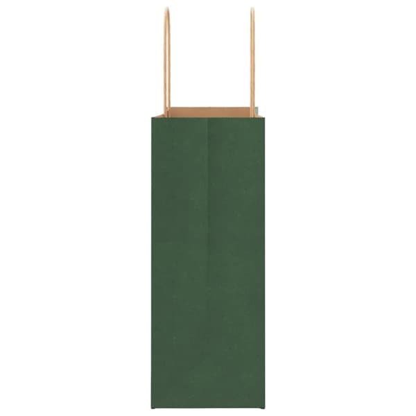 vidaXL Kraftpapperspåsar 50 st med handtag grön 21x11x28 cm