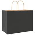 Miniatyrbild 7 av 11: vidaXL Kraftpapperspåsar 50 st med handtag svart 32x17x25 cm