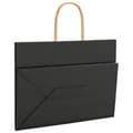 Miniatyrbild 9 av 11: vidaXL Kraftpapperspåsar 50 st med handtag svart 32x17x25 cm
