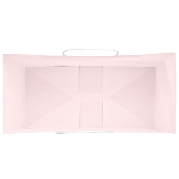 vidaXL Kraftpapperspåsar 50 st med handtag rosa 18x8x22 cm
