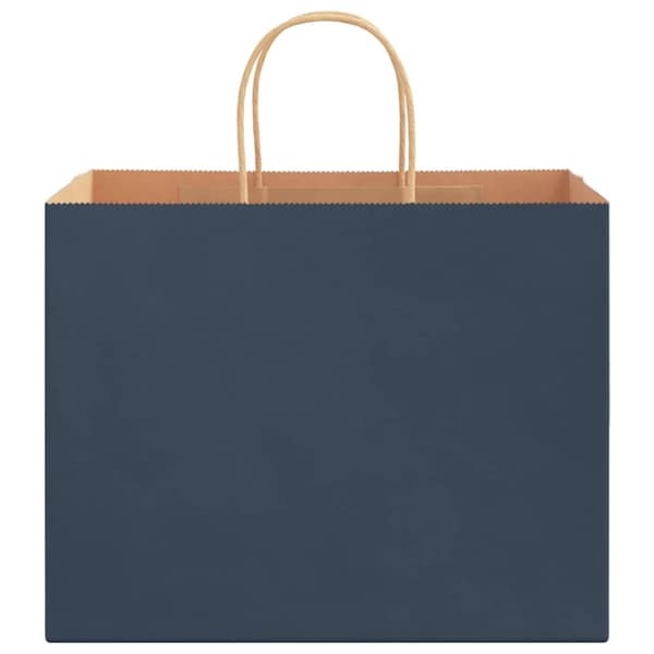 vidaXL Kraftpapperspåsar 250 st med handtag blå 32x22x24 cm