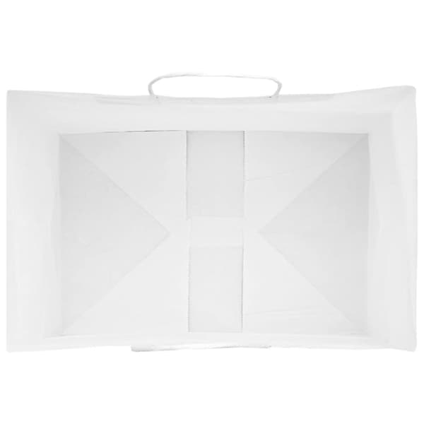 vidaXL Kraftpapperspåsar 250 st med handtag vit 32x22x24 cm