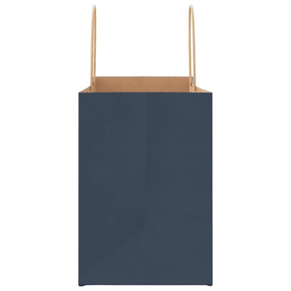 vidaXL Kraftpapperspåsar 250 st med handtag blå 32x17x25 cm