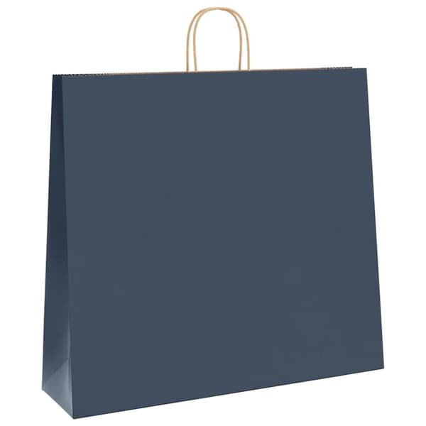 vidaXL Kraftpapperspåsar 50 st med handtag blå 54x15x49 cm
