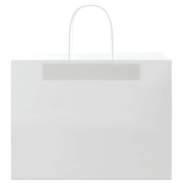 vidaXL Kraftpapperspåsar 250 st med handtag vit 32x17x25 cm
