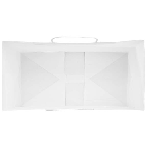 vidaXL Kraftpapperspåsar 250 st med handtag vit 32x17x25 cm