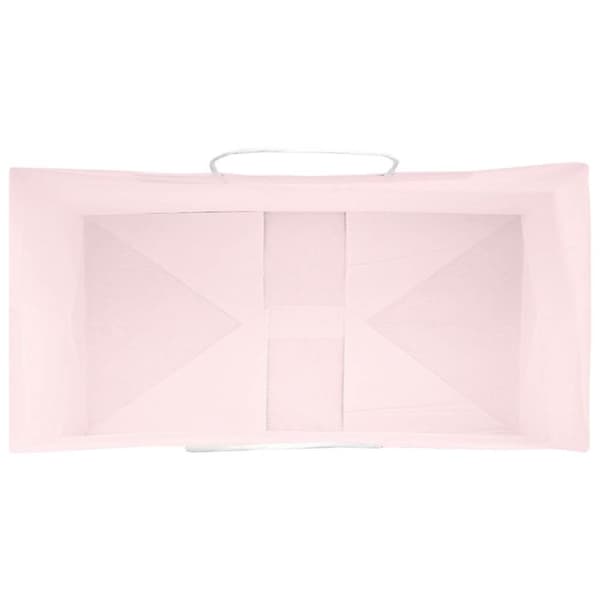 vidaXL Papirposer 250 stk med håndtak rosa 32x17x25 cm
