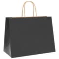 Miniatyrbild 3 av 11: vidaXL Kraftpapperspåsar 250 st med handtag svart 32x17x25 cm