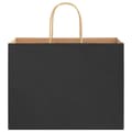 Miniatyrbild 5 av 11: vidaXL Kraftpapperspåsar 250 st med handtag svart 32x17x25 cm