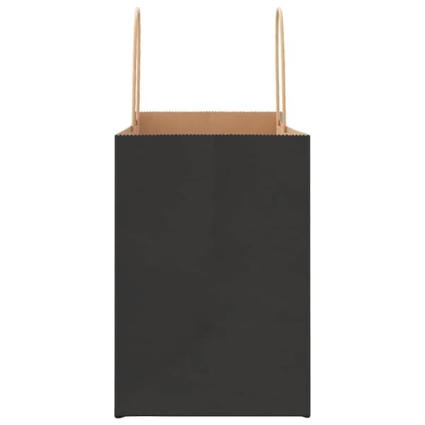 vidaXL Kraftpapperspåsar 250 st med handtag svart 32x17x25 cm