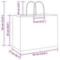 Miniatyrbild 11 av 11: vidaXL Kraftpapperspåsar 250 st med handtag svart 32x17x25 cm
