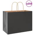 Miniatyrbild 1 av 11: vidaXL Kraftpapperspåsar 250 st med handtag svart 32x17x25 cm