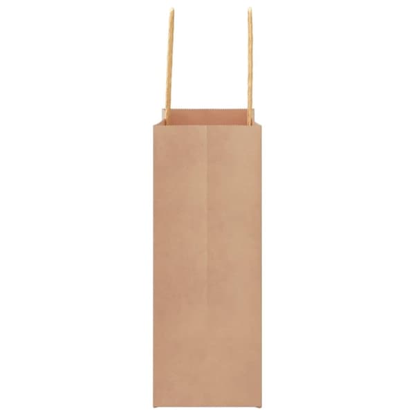 vidaXL Kraftpapperspåsar 250 st med handtag brun 18x8x22 cm