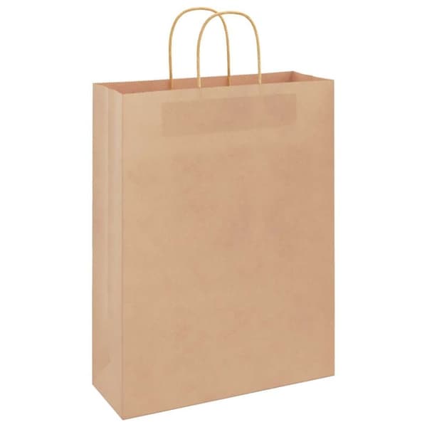 vidaXL Kraftpapperspåsar 50 st med handtag brun 32x12x42 cm