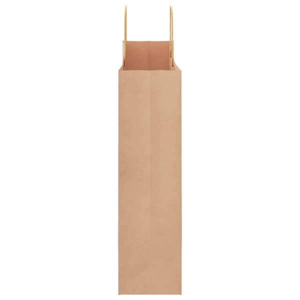 vidaXL Kraftpapperspåsar 50 st med handtag brun 32x12x42 cm