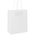 Miniatyrbild 3 av 11: vidaXL Kraftpapperspåsar 250 st med handtag vit 18x8x22 cm