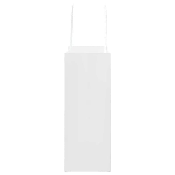 vidaXL Kraftpapperspåsar 250 st med handtag vit 18x8x22 cm