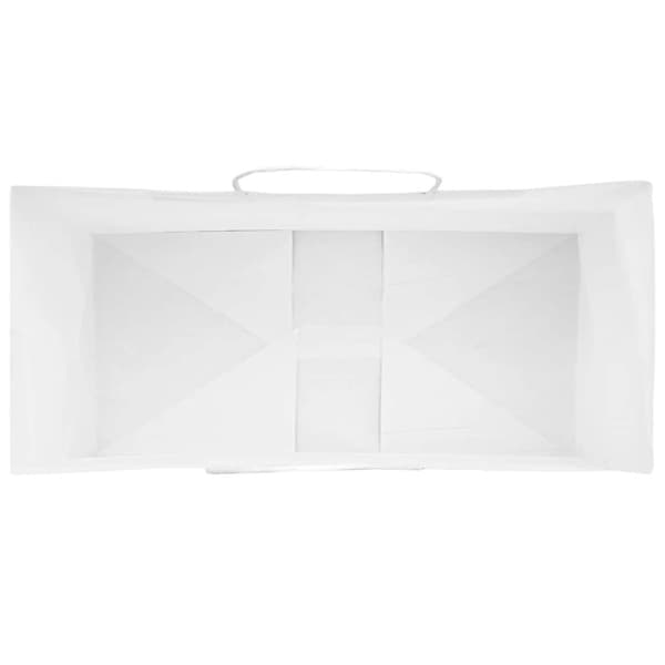 vidaXL Kraftpapperspåsar 250 st med handtag vit 18x8x22 cm