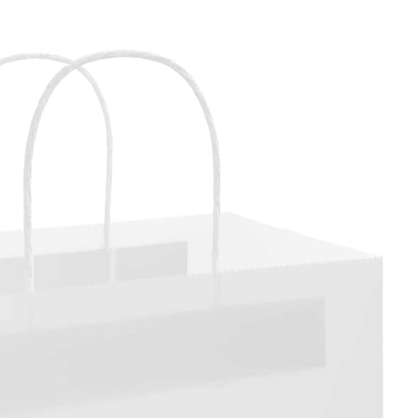 vidaXL Kraftpapperspåsar 250 st med handtag vit 18x8x22 cm