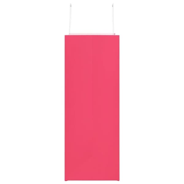vidaXL Kraftpapperspåsar 50 st med handtag rosa 32x17x44 cm