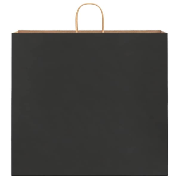 vidaXL Kraftpapperspåsar 250 st med handtag svart 54x15x49 cm