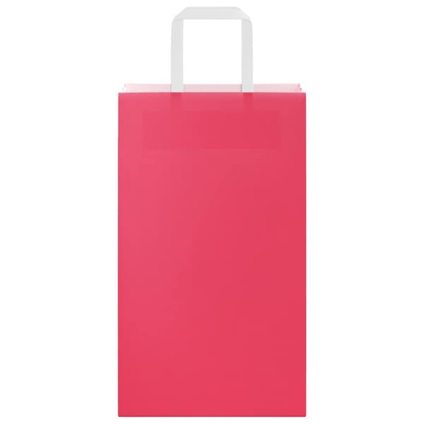 vidaXL Kraftpapperspåsar 50 st med handtag rosa 21x11x36 cm
