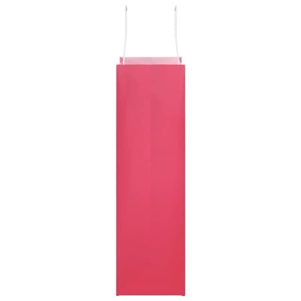vidaXL Kraftpapperspåsar 50 st med handtag rosa 21x11x36 cm