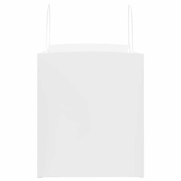 vidaXL Kraftpapperspåsar 50 st med handtag vit 32x22x24 cm