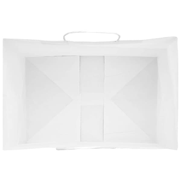 vidaXL Kraftpapperspåsar 50 st med handtag vit 32x22x24 cm