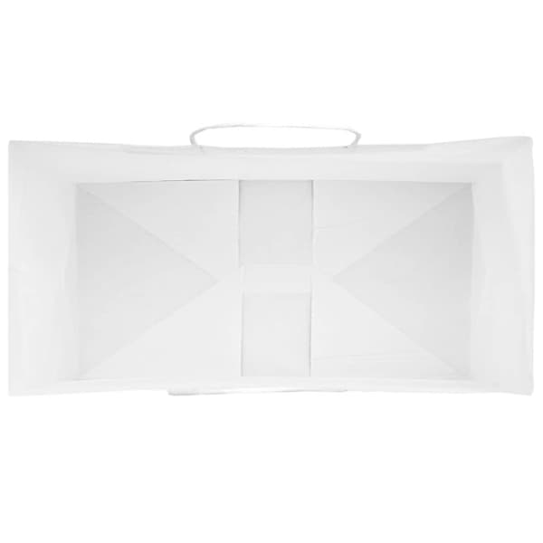 vidaXL Papperspåsar 250 st med handtag vit 21x11x31 cm