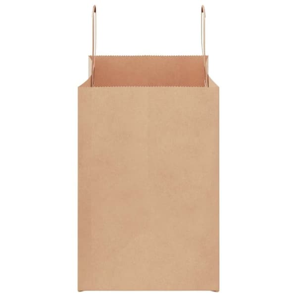 vidaXL Kraftpapperspåsar 50 st med handtag brun 32x17x25 cm