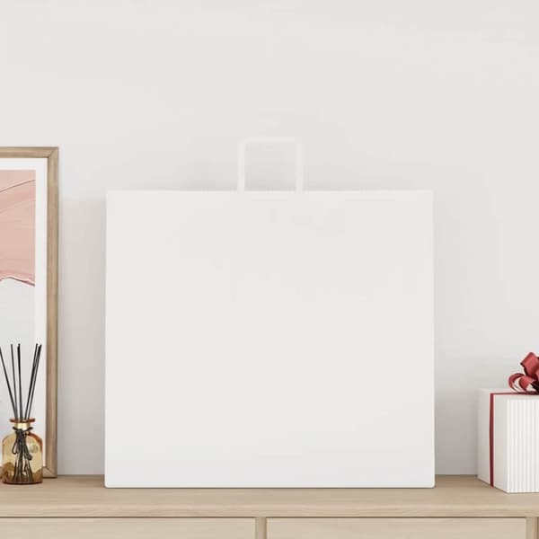 vidaXL Kraftpapperspåsar 50 st med handtag vit 54x15x49 cm