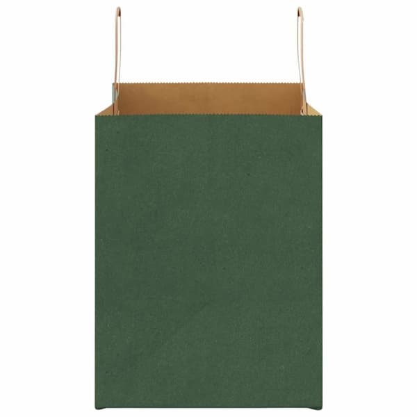 vidaXL Kraftpapperspåsar 50 st med handtag grön 32x22x28 cm
