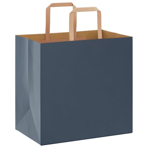 vidaXL Kraftpapperspåsar 250 st med handtag blå 26x17x25 cm