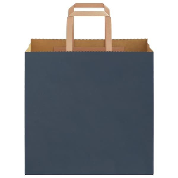 vidaXL Kraftpapperspåsar 250 st med handtag blå 26x17x25 cm