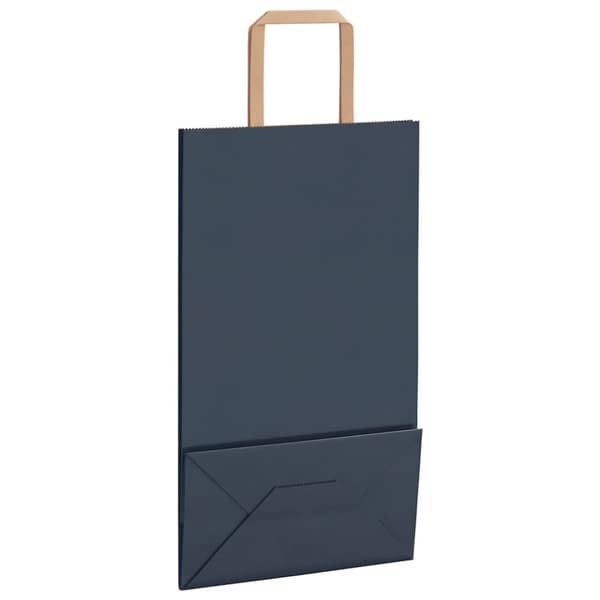 vidaXL Kraftpapperspåsar 250 st med handtag blå 21x11x36 cm
