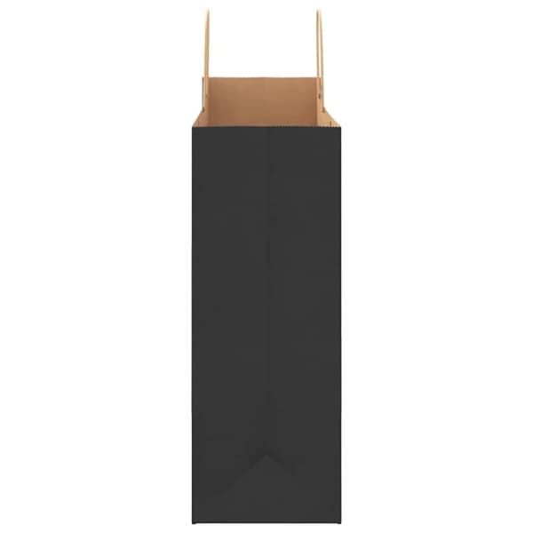 vidaXL Kraftpapperspåsar 50 st med handtag svart 32x17x44 cm