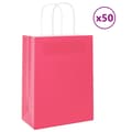 Miniatyrbild 1 av 11: vidaXL Papperspåsar 50 st med handtag rosa 21x11x28 cm