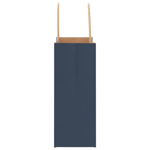 vidaXL Kraftpapperspåsar 250 st med handtag blå 15x8x21 cm