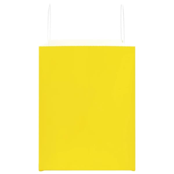 vidaXL Kraftpapperspåsar 250 st med handtag gul 32x22x28 cm