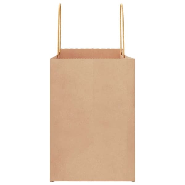 vidaXL Kraftpapperspåsar 50 st med handtag brun 32x17x25 cm