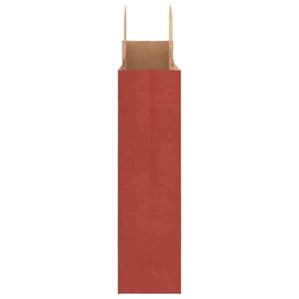 vidaXL Kraftpapperspåsar 50 st med handtag röd 32x12x42 cm