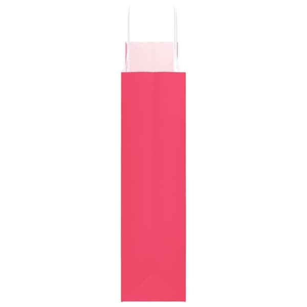 vidaXL Kraftpapperspåsar 50 st med handtag rosa 32x12x42 cm