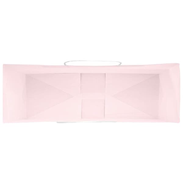 vidaXL Kraftpapperspåsar 50 st med handtag rosa 32x12x42 cm