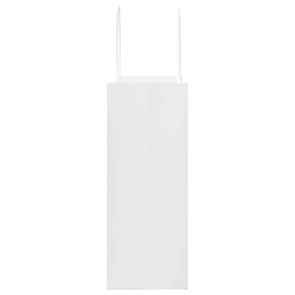 vidaXL Papperspåsar 50 st med handtag vit 21x11x28 cm