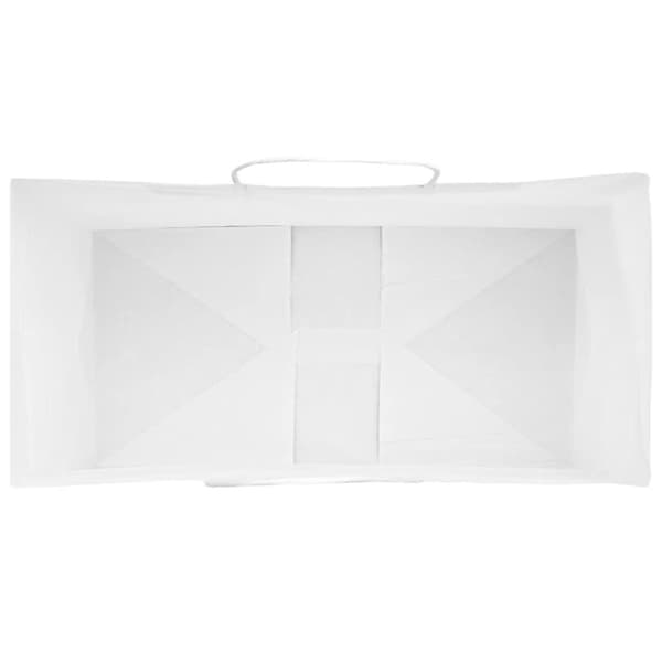 vidaXL Papperspåsar 50 st med handtag vit 21x11x28 cm