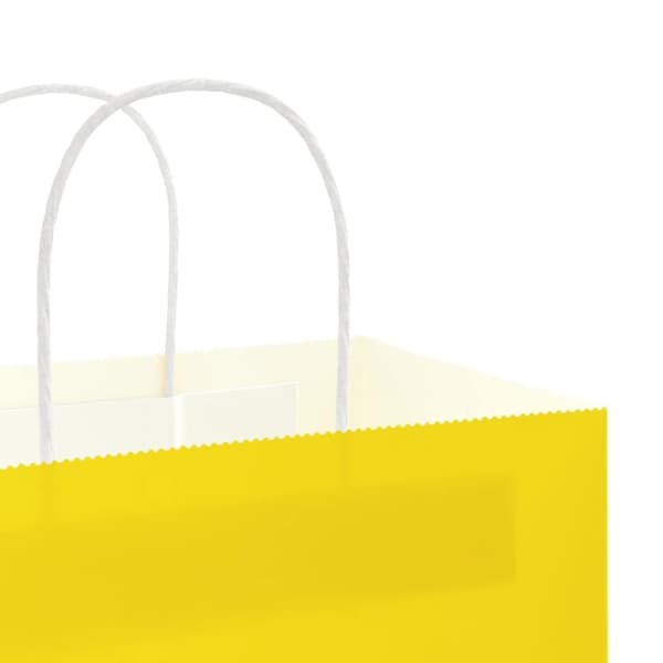 vidaXL Kraftpapperspåsar 50 st med handtag gul 21x11x36 cm