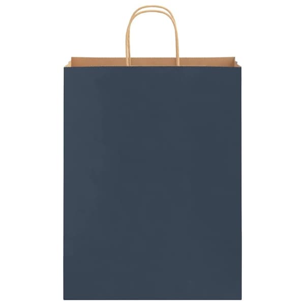 vidaXL Kraftpapperspåsar 250 st med handtag blå 32x12x42 cm